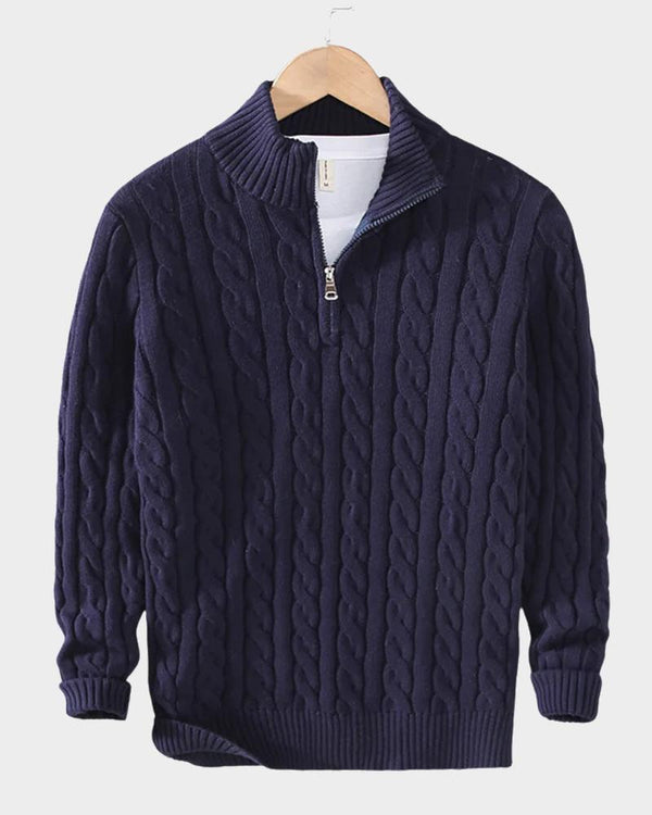 GENÈVE - NAVY HALFZIP TRUI