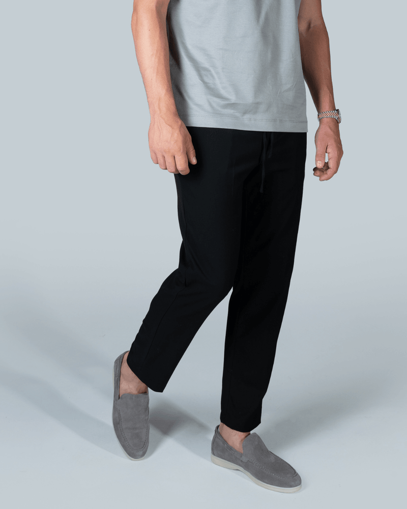 MARBELLA - ZWART CASUAL BROEK