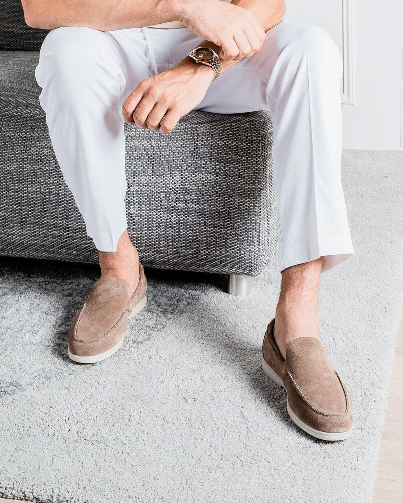 MONACO - BEIGE SUÈDE YACHT LOAFERS