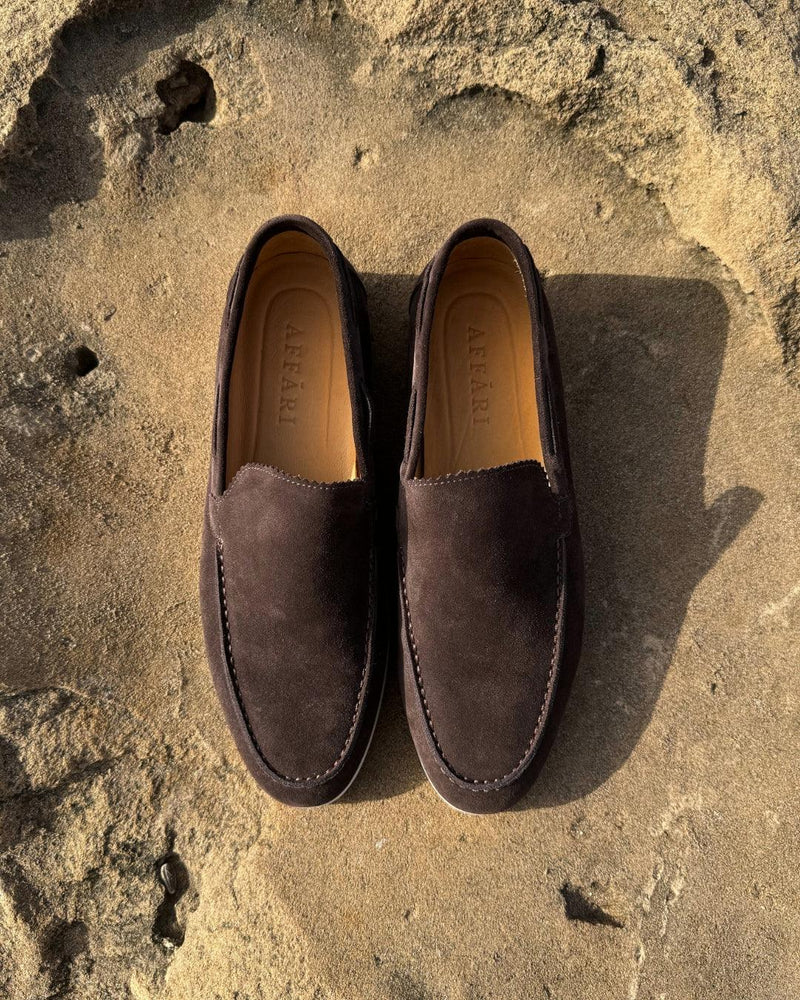 MONACO - CHOCOLATE SUÈDE YACHT LOAFERS