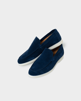 MONACO - ZEEBLAUW SUÈDE YACHT LOAFERS